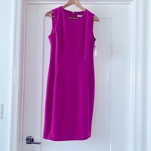 💐 NWT! Pink Calvin Klein Sheath Sleeveless Dress
